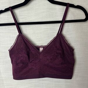 Victoria Secret Lace Bralette Plum Purple  Size S